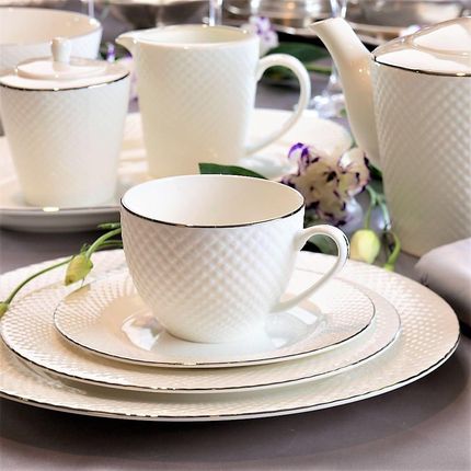 Villa Italia Serwis Kawowy Porcelanowy Bari Platin - zdjęcie 3