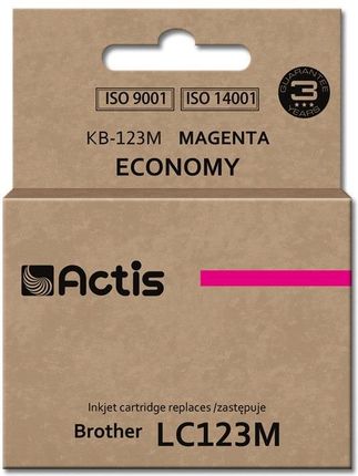 ACTIS TUSZ KB-123M (ZAMIENNIK BROTHER LC123M/LC121M; STANDARD; 10 ML; CZERWONY)