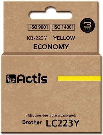 ACTIS TUSZ KB-223Y (ZAMIENNIK BROTHER LC223Y; STANDARD; 10 ML; ŻÓŁTY)