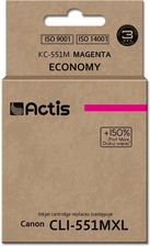 ACTIS TUSZ KC-551M (ZAMIENNIK CANON CLI-551M; STANDARD; 12 ML; CZERWONY)