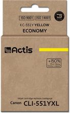 ACTIS TUSZ KC-551Y (ZAMIENNIK CANON CLI-551Y; STANDARD; 12 ML; ŻÓŁTY)
