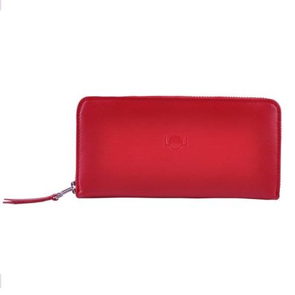 Duży portfel damski LOL czerwony- na zamek NADRUK Agata