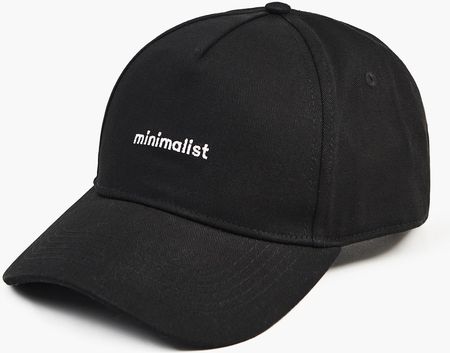 Cropp - Czarna czapka z daszkiem minimalist - Czarny
