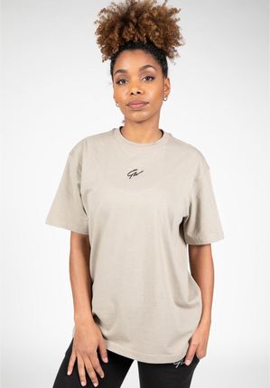 GORILLA WEAR Bixby Oversized T-shirt - beżowa luźna koszulka - Beżowy