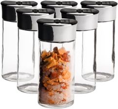 Pojemnik kuchenny na przyprawy do przypraw szklany z otworami 100 ml ml zestaw komplet 6 sztuk