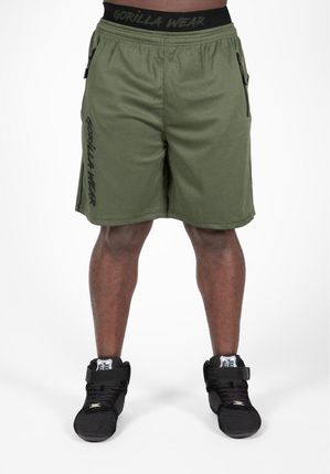 Gorilla Wear Mercury Mesh Shorts Zielono Czarne Krótkie Spodenki Treningowe Zielony