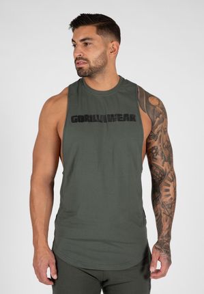 Gorilla Wear Milo Drop Armhole Zielony Tank Top Sportowy Khaki