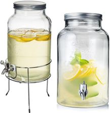 Zdjęcie Słój słoik dystrybutor szklany z kranikiem kranem do napojów lemoniady 5,5 l + stojak ze stojakiem - Chorzów
