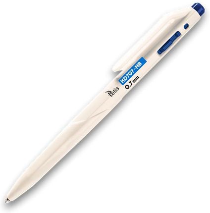 Tetis Długopis Kd707 Nb 0 7Mm Obudowa Biała Wkład Olejowy Niebieski P25