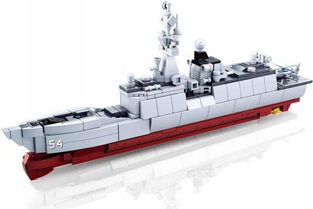 Sluban Klocki Wojsko Okręt Statek Fregata Model