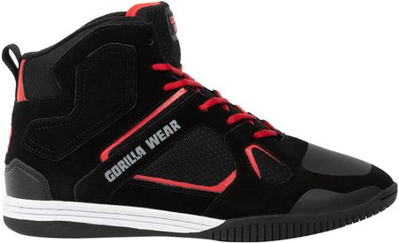 GORILLA WEAR Troy High Tops - czarno/czerwone buty sportowe- Czarny, Czerwony