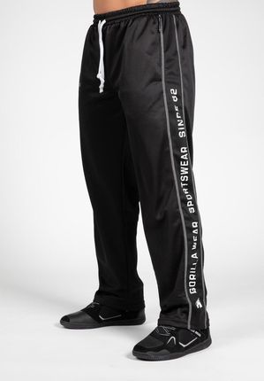 GORILLA WEAR Functional Mesh Pants - czarno/białe spodnie na siłownie- Biały
