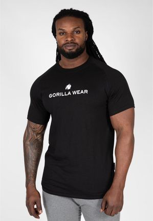 GORILLA WEAR Davis T-shirt - czarna koszulka sportowa męska- Czarny