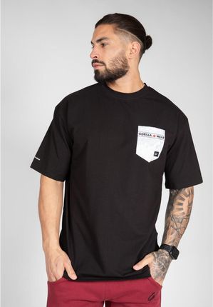 GORILLA WEAR Dover Oversized - czarna koszulka męska- Czarny