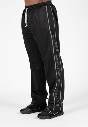 GORILLA WEAR Functional Mesh Pants - czarno/zielone spodnie do treningu- Zielony