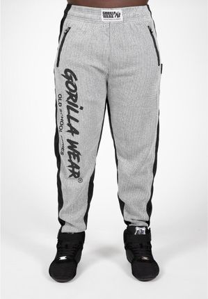 GORILLA WEAR Augustine Old School Pants - szare spodnie dresowe z szerokimi nogawkami- Szary