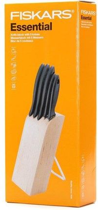 Fiskars Essential Blok na noże i zestaw noży (837091)