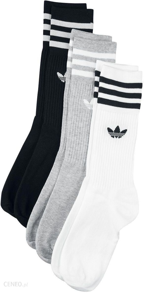 Adidas - Solid Crew Sock 3 Pack - czarny, biały - i opinie - Ceneo.pl