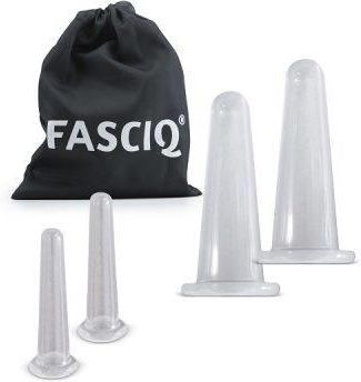 Fasciq Bańki silikonowe - zestaw 4 baniek do twarzy (3,8 cm i 1,5 cm)
