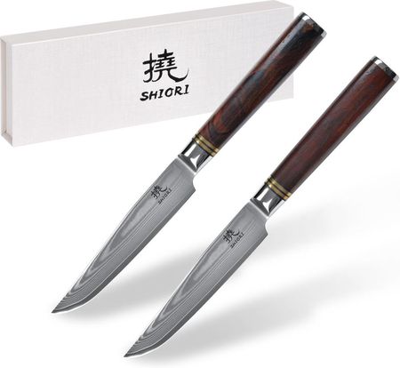 Noże do steków Shiori Sutēki precyzyjny, mały, wielowarstwowa stal damasceńska
