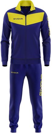 GIVOVA Dres treningowy bluza + spodnie Givova Visa granatowo-żółty- Niebieski, Żółty
