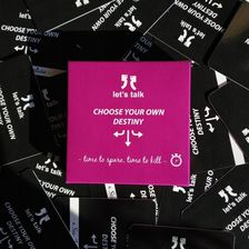 Karty Konwersacyjne Lets talk Time to spare time to kill Choose your own destiny