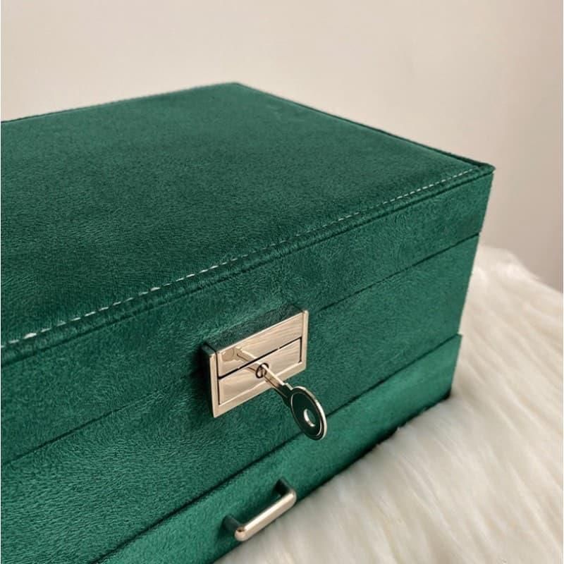 Szkatułka Na Biżuterię Kuferek Etui Organizer Butelkowa Zieleń Pudełko Pd119 207532 - zdjęcie 1 Szkatułka Na Biżuterię Kuferek Etui Organizer Butelkowa Zieleń Pudełko Pd119 207532