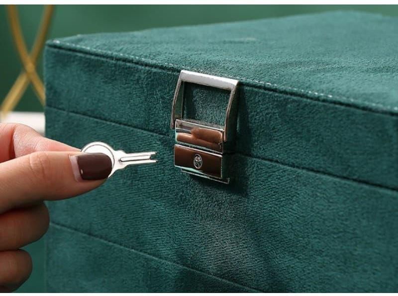 Szkatułka Na Biżuterię Kuferek Etui Organizer Butelkowa Zieleń Pudełko Pd119 207532 - zdjęcie 9 Szkatułka Na Biżuterię Kuferek Etui Organizer Butelkowa Zieleń Pudełko Pd119 207532