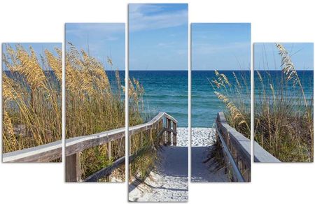 Carogroup Deco Panel Zejście Na Plażę 5 Częściowy 100X70 1026049273