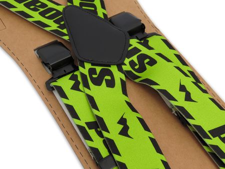 Szerokie zielone narciarskie szelki do spodni - SNOWBOARD T30