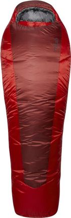 Rab Solar Eco 3 Sleeping Bag Regular Czerwony Left Zipper