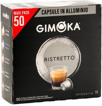 Kapsułki Nespresso Aluminiowe Gimoka Ristretto x50
