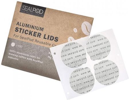 Aluminiowe Naklejane Wieczka Do Kapsułek Wielokrotnego Użytku Sealpod Nespresso 100 Szt
