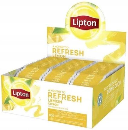 Herbata Lipton Lemon Czarna Cytrynowa 100 Kopert