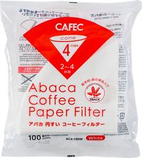 Zdjęcie Filtr Papier Cafec Stożek Abaca Biały Cup4 100 Szt - Obrzycko