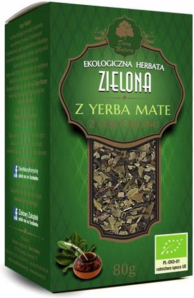 Herbata Zielona Z Yerba Mate Eko 80g Dary Natury