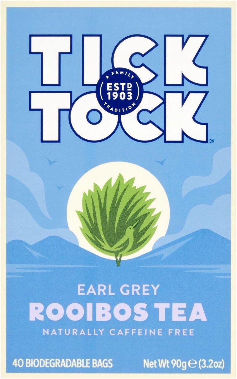 Herbata Tick Tock Earl Grey Rooibos Redbush Tea 40Szt 90g - Ceny i ...