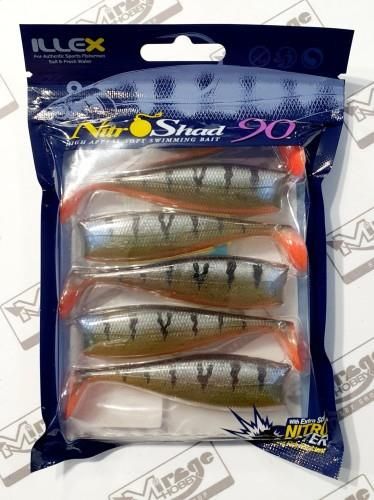 Illex Nitro Shad 9cm - Couleur Ghost Shiner - Lot De 6 Leurres Souples Neufs