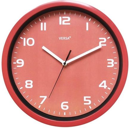 Bigbuy Home Zegar Ścienny 30Cm Plastikowy Czerwony