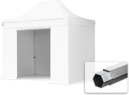 3X2m Namiot Ekspresowy Professional Alu 40mm Ze Ścianami Bocznymi Bez Okien Biały