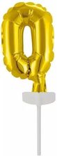 Zdjęcie Balon Foliowy Cyfra "0" 18,5 X 9 Cm Złoty - Koszyce