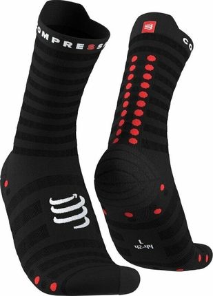 Compressport Pro Racing Socks V4 0 Ultralight Run High Black Red T1