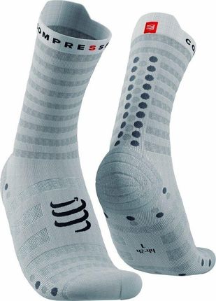 Compressport Pro Racing Socks V4 0 Ultralight Run High White Alloy T1
