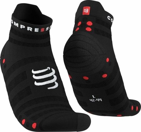 Compressport Pro Racing Socks V4 0 Ultralight Run Low Black Red T1