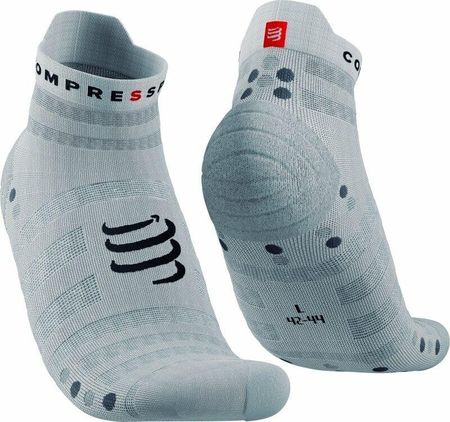 Compressport Pro Racing Socks V4 0 Ultralight Run Low White Alloy T1
