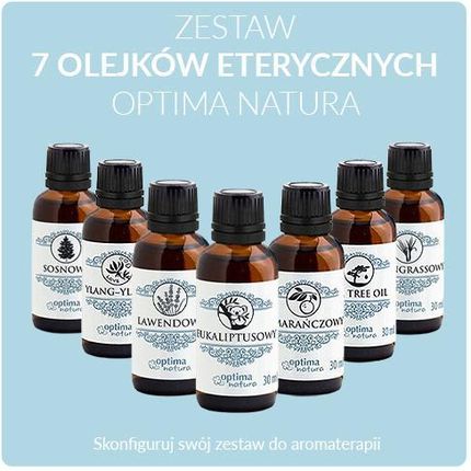Zestaw 7 naturalnych olejków eterycznych Optima Natura