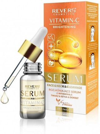 REVERS Rozjaśniajce Serum z witaminą C do twarzy,szyi i dekoltu 10ml