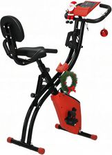 Homcom Rower Treningowy Stacjonarny 2W1 Stalowy Czerwony (A90196RD)