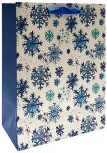 Zdjęcie Torebka Na Prezenty Śnieżynki Niebieskie  - Brodnica