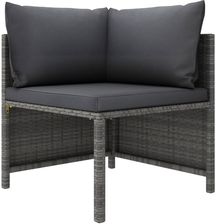 Zdjęcie Narożna Sofa Modułowa Z Poduszką Szara Polirattan - Kętrzyn